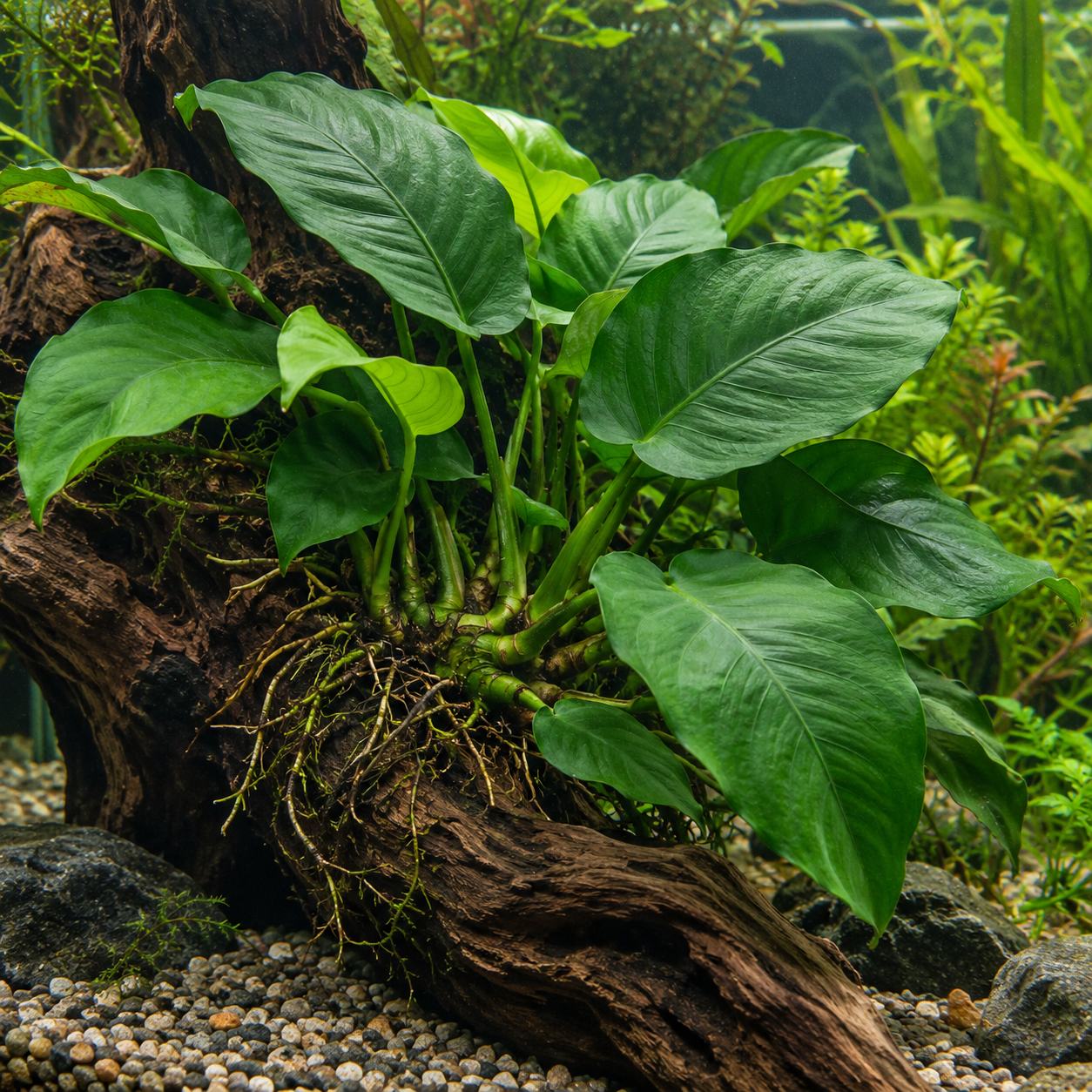 Anubias barteri – Breitblättriges Speerblatt XL-Mutterpflanze – Bild 2