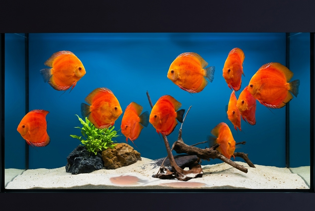 Symphysodon aequifasciatus - Diskus Red Melon XL 14-17cm Zuchttiere – Bild 2